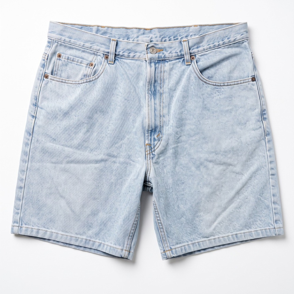 Levi's 550 W38 Light Wash Blue Denim Shorts Relaxed Fit Vintage Casual